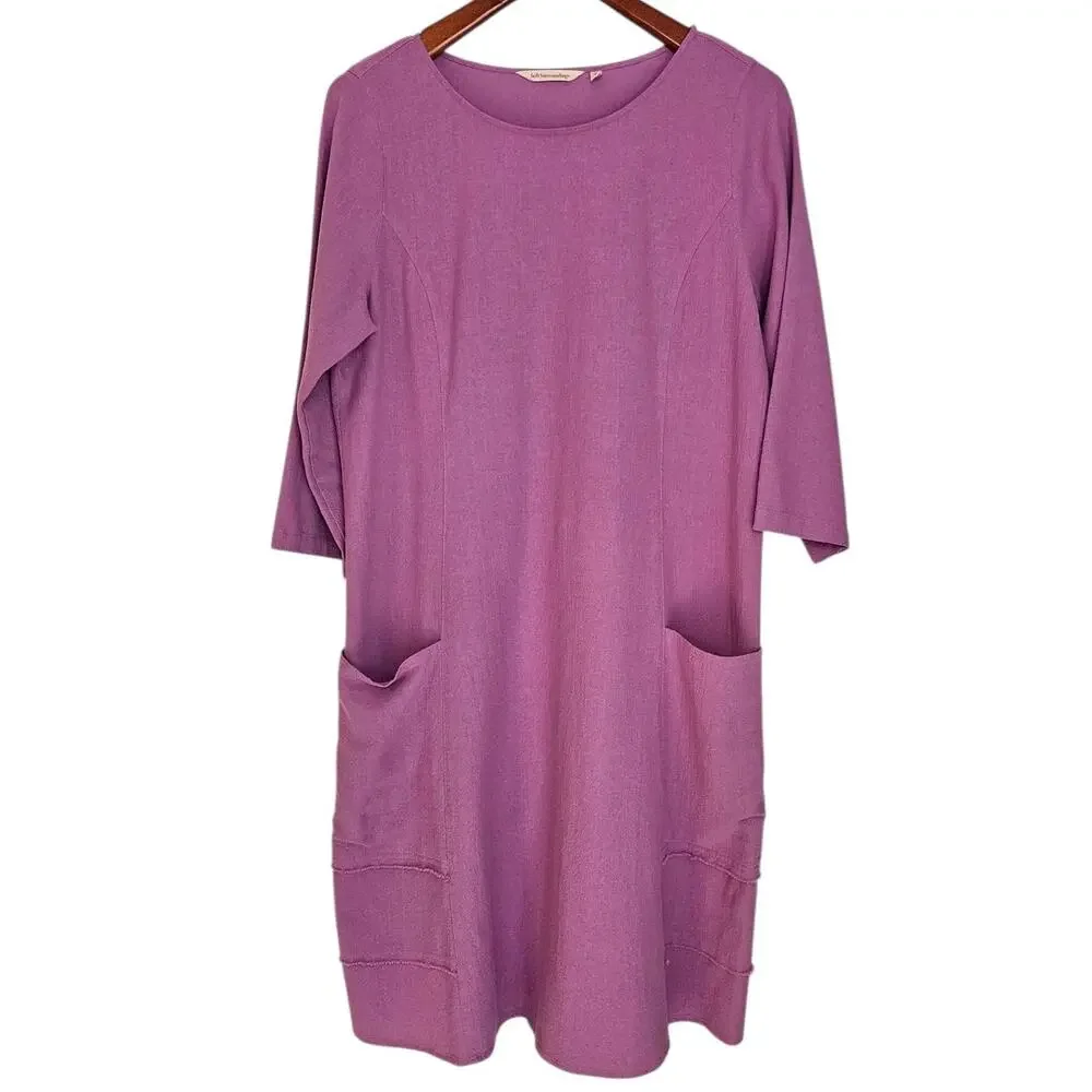 Soft Surroundings Orchid Purple Carpe Diem Cotton Gauze Lightweight Summer Dress